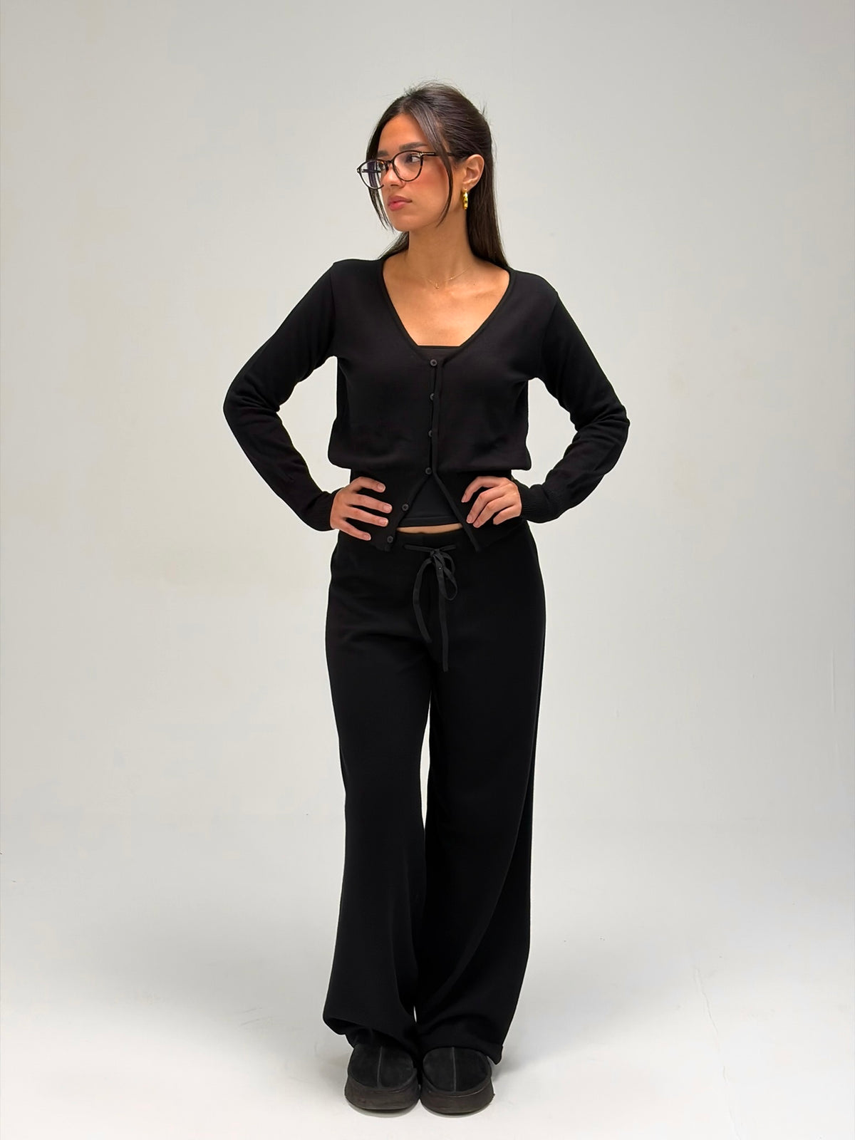 The Classic Knit Set in Black