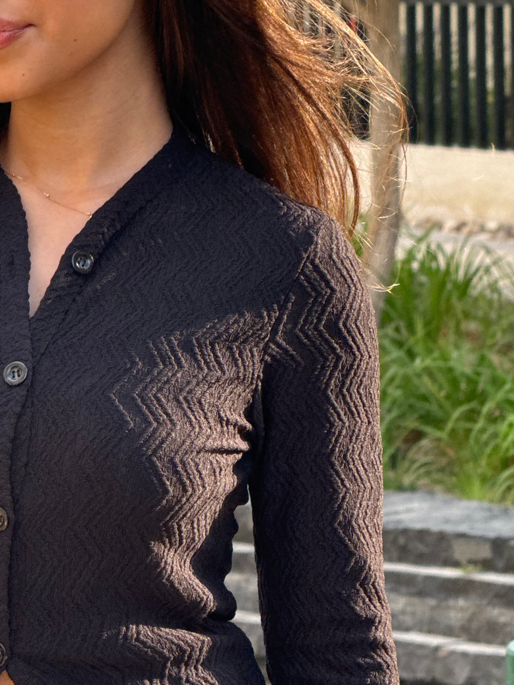 The flare cardigan in Black