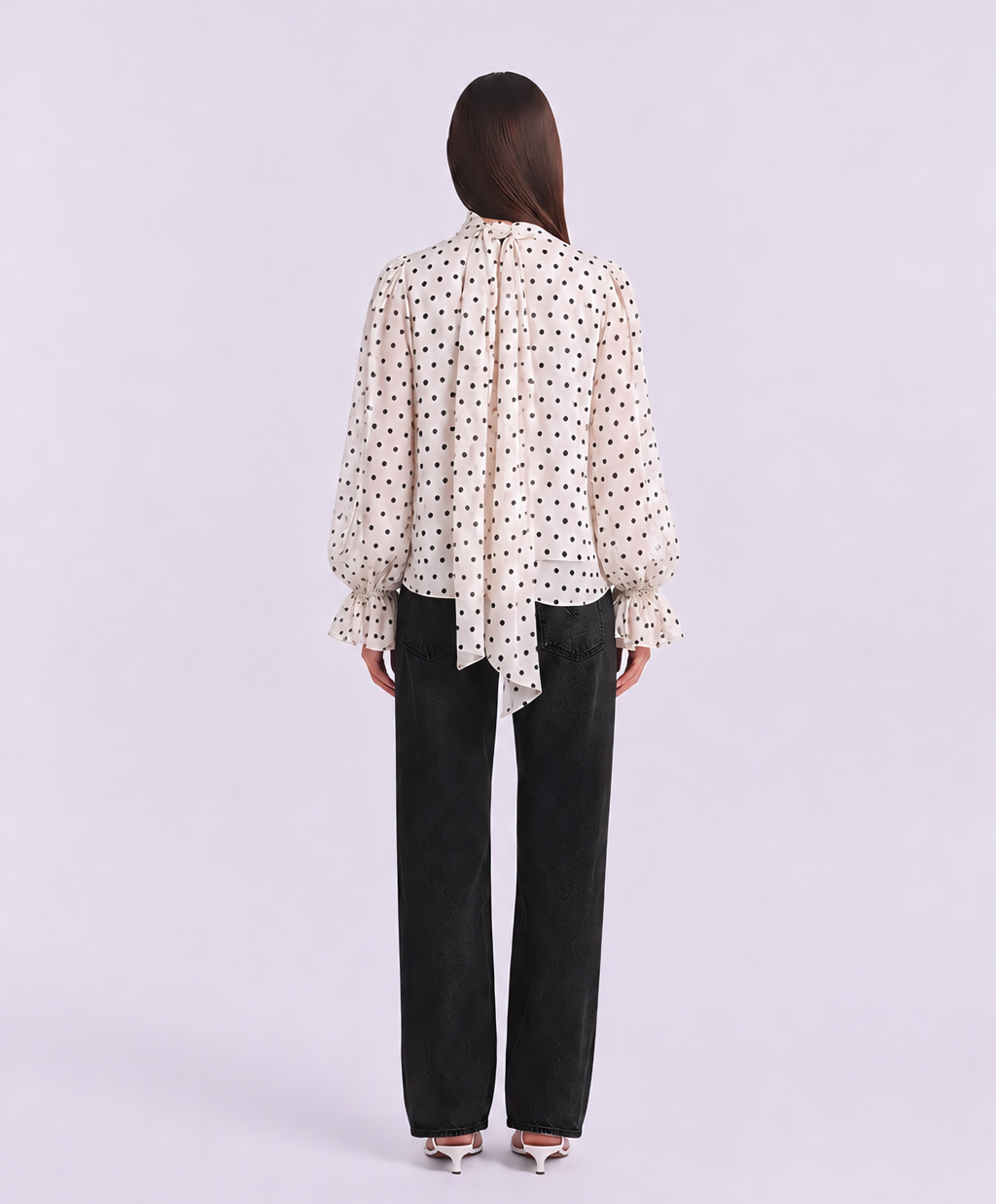 The Polka Dots Blouse in Crème