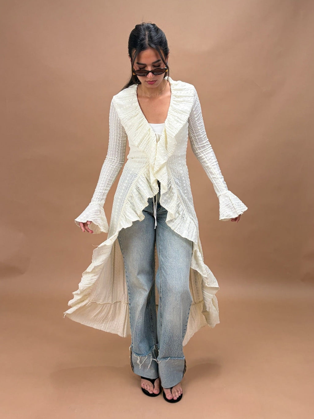 The Drape Cardigan in Off-White