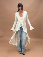 The Drape Cardigan in Off-White