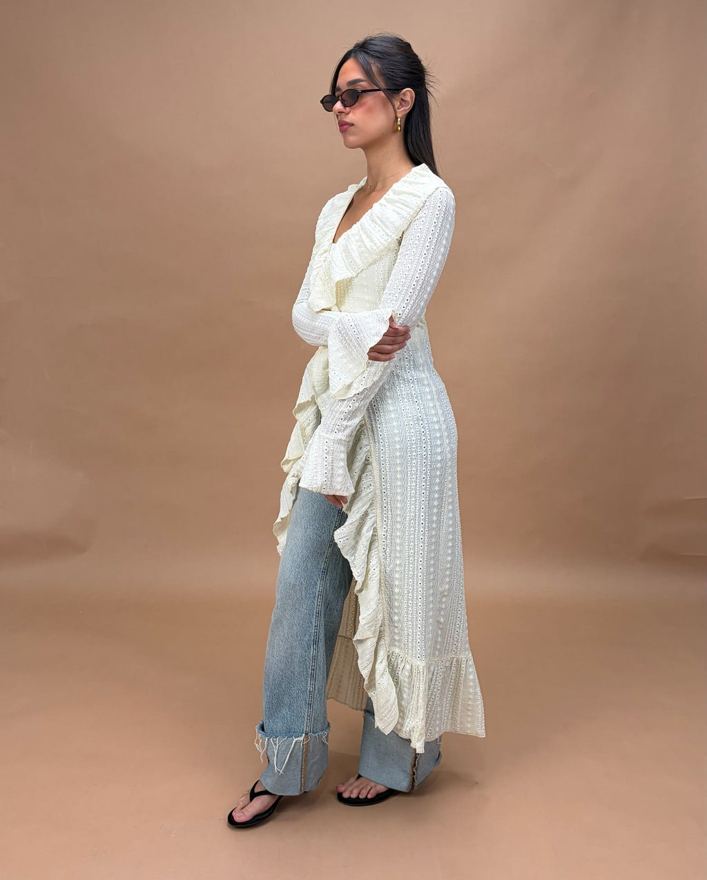 The Drape Cardigan in Off-White