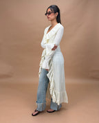 The Drape Cardigan in Off-White