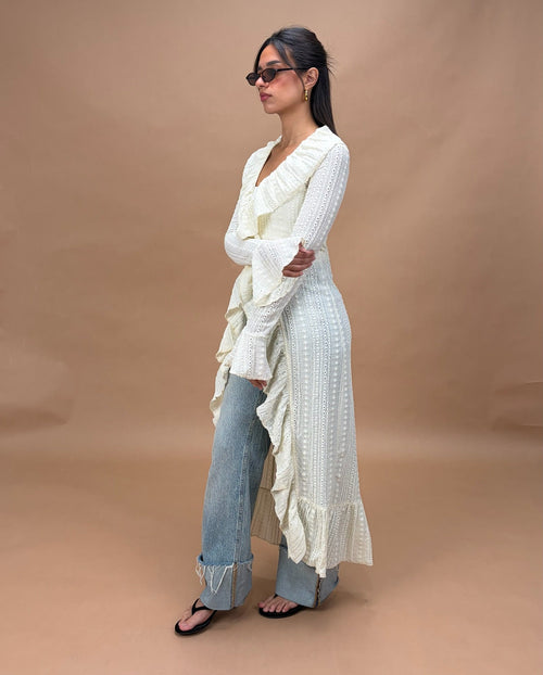 The Drape Cardigan in Off-White