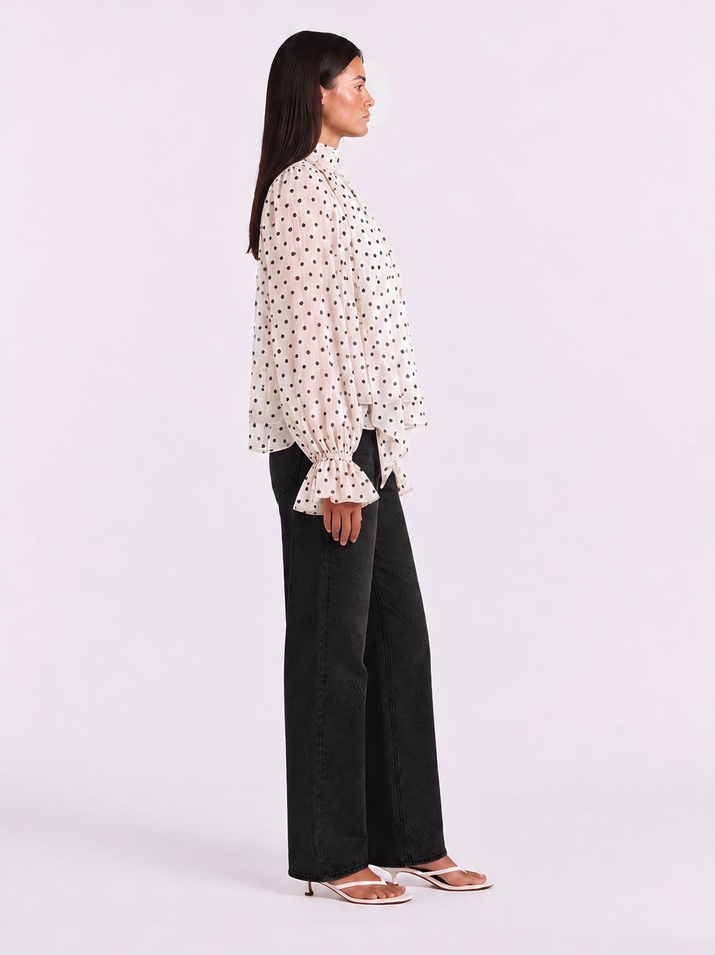 The Polka Dots Blouse in Crème