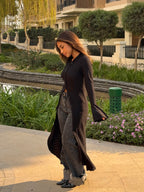 The flare cardigan in Black