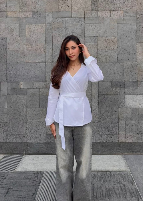 “Rhea” White top