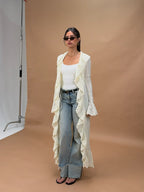 The Drape Cardigan in Off-White