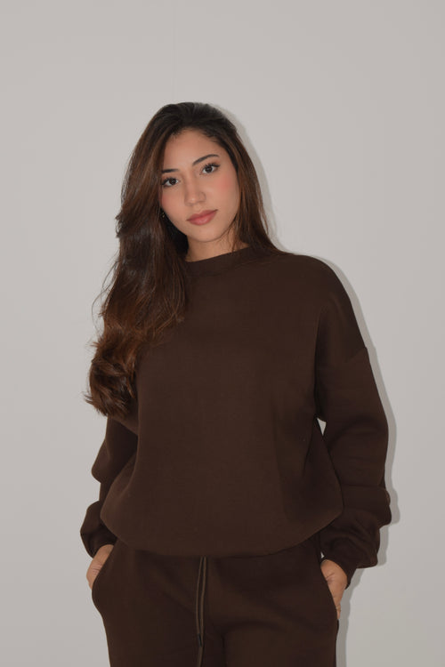 Classic Crewneck in Dark Brown