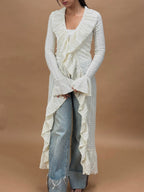 The Drape Cardigan in Off-White