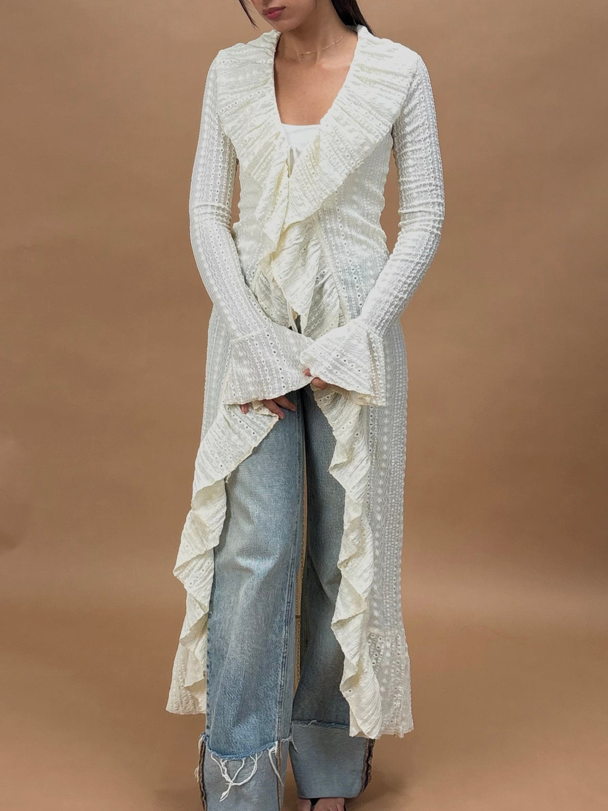 The Drape Cardigan in Off-White