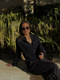 Mohair Knit Cardigan in Black