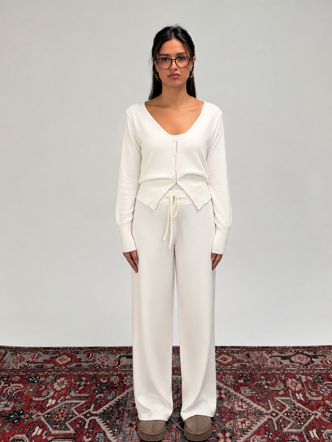 The Classic Knit Set in Off-White