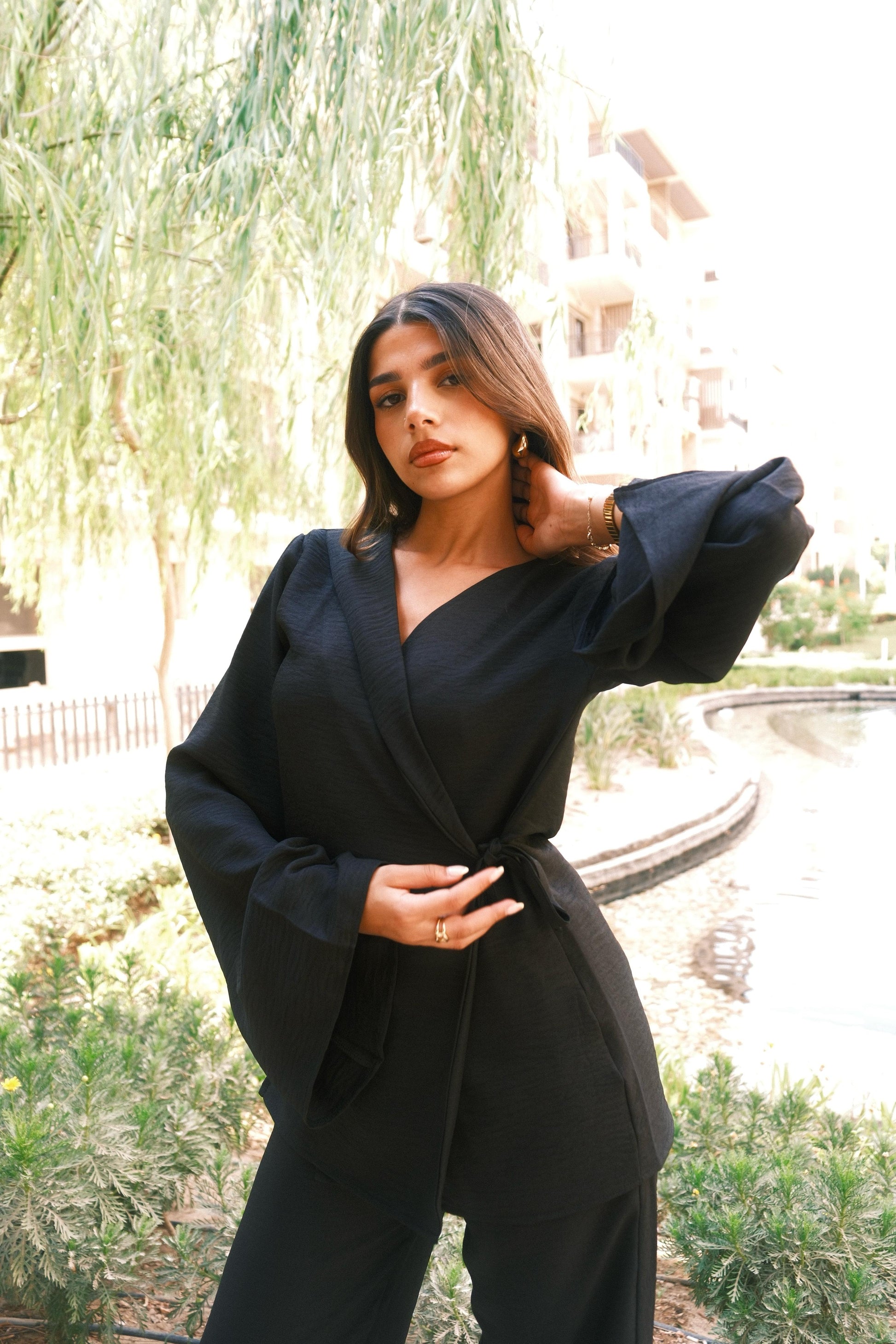 Sage set in Black