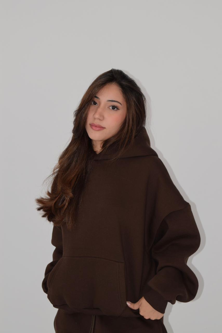 Classic Hoodie in Dark Brown