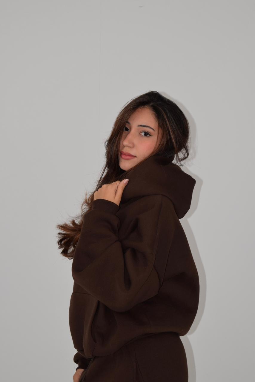 Classic Hoodie in Dark Brown