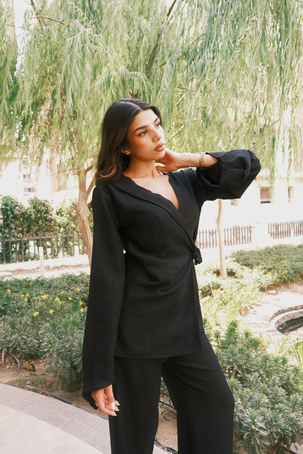 Sage set in Black